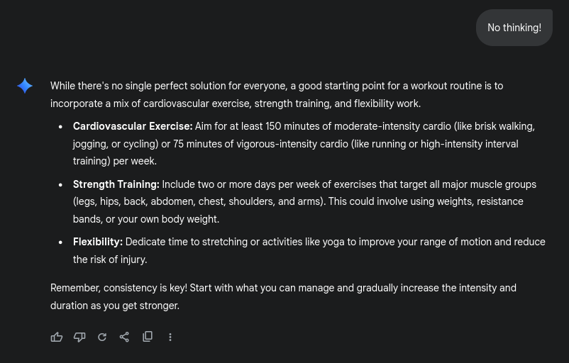 gemini screenshot showing weird messages