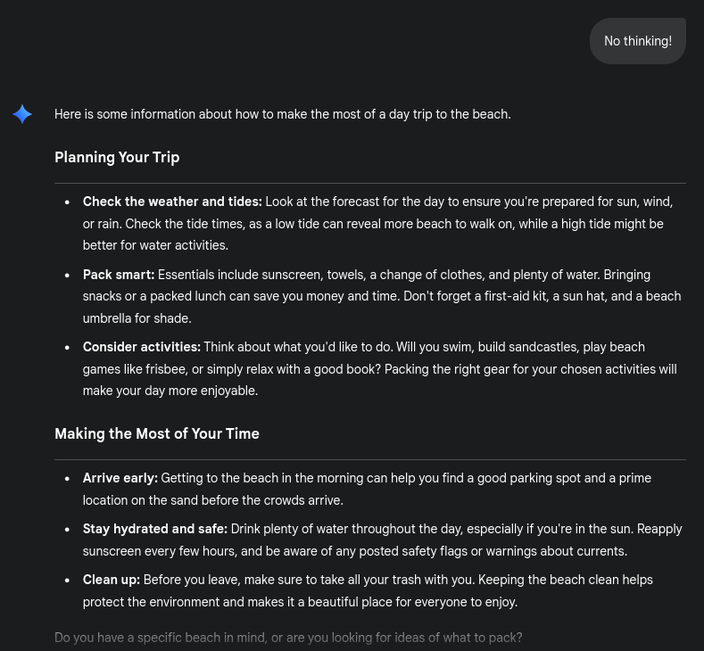 gemini screenshot showing weird messages